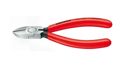 Boční štípací kleště pro elektromechaniky 125 mm KNIPEX 76 01 125 - leštěná hlava, plastové návleky (K 76 01 125)