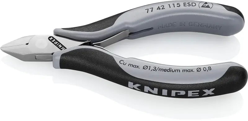 Kleště Knipex 77 42 115 ESD štípací boční pro elektroniku (K 77 42 115 ESD)