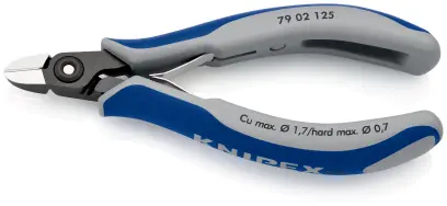 Precizní boční štípací kleště Knipex 79 02 125 SB - pro elektroniku, mini hlava (K 79 02 125 SB)