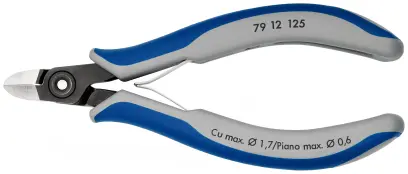 Precizní boční štípací kleště Knipex 79 12 125 - pro elektroniku, tvrdé dráty (K 79 12 125)
