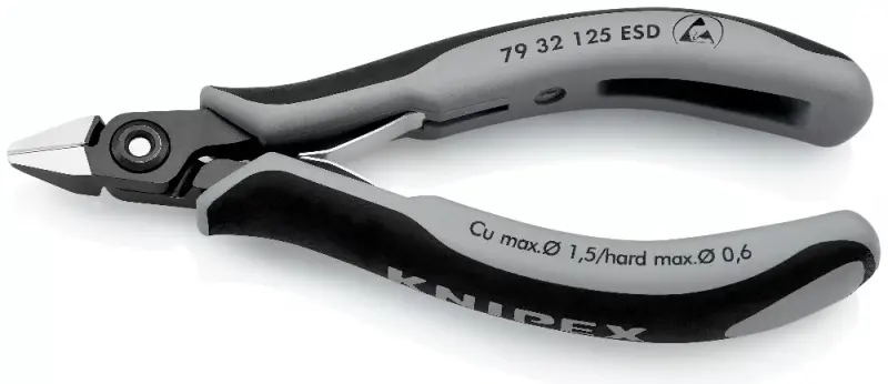 KLEŠTĚ ŠTÍPACÍ ELEKTRONIK (špičatá hlava s velmi m (K 79 32 125 ESDSB)