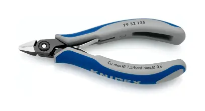 Precizní boční štípací kleště Knipex 79 32 125 SB - pro elektroniku, špičatá hlava (K 79 32 125 SB)
