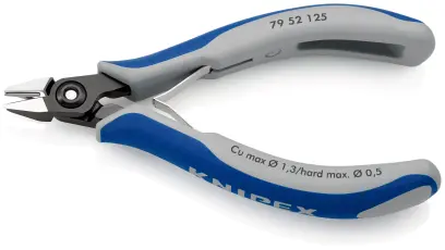 Precizní boční štípací kleště Knipex 79 52 125 - pro elektroniku, špičatá hlava (K 79 52 125)