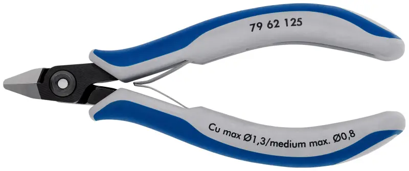 Precizní boční štípací kleště Knipex 79 62 125 - pro elektroniku, špičatá hlava (K 79 62 125)