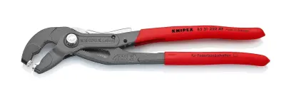 Kleště na hadicové spony KNIPEX 85 51 250 AF, 250 mm - uzamykatelné, protiskluzová rukojeť, šedě fosfátované atramentolem (K 85 51 250 AF)