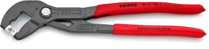 Kleště na hadicové spony KNIPEX 85 51 250 C, 250 mm - protiskluzová rukojeť, šedě fosfátované atramentolem (K 85 51 250 C)