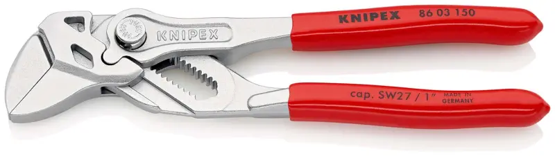 Klešťový klíč Knipex 86 03 150 - kleště a klíč v jediném nástroji (v blistru) (K 86 03 150 SB)