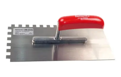 Zednická lžíce zoubkovaná nerez 280x130mm 6x6mm FORMAT