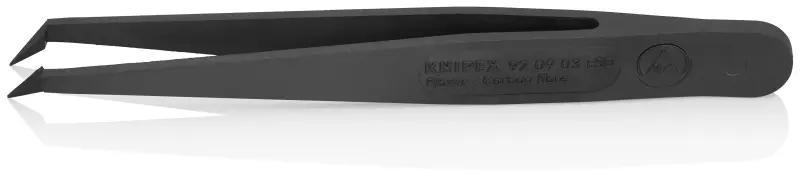 KNIPEX Plastová pinzeta ESD, černá (K 92 09 03 ESD)