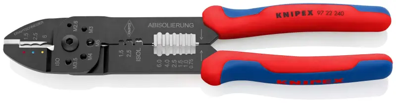 Lisovací kleště Knipex 97 22 240 SB - krimpovací, s velkým převodem (K 97 22 240 SB)