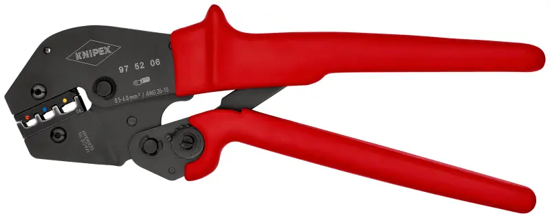 Lisovací kleště Knipex 97 52 06 SB  - izolované konektory, oka (K 97 52 06 SB)