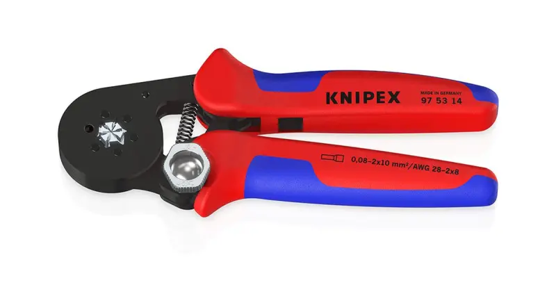 Lisovací kleště Knipex 97 53 14 SB - samonastavitelné, boční zavádění (K 97 53 14 SB)