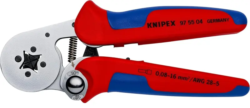 Lisovací kleště Knipex 97 55 04 - samonastavitelné, boční zavádění (K 97 55 04)