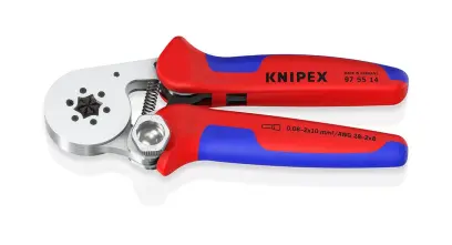 Lisovací kleště Knipex 97 55 14 SB - samonastavitelné, boční zavádění (K 97 55 14 SB)