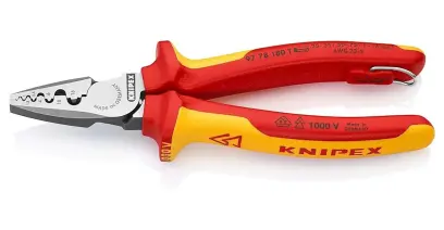 Lisovací kleště Knipex 97 78 180 T 180 mm na dutinky TT (K 97 78 180 T)
