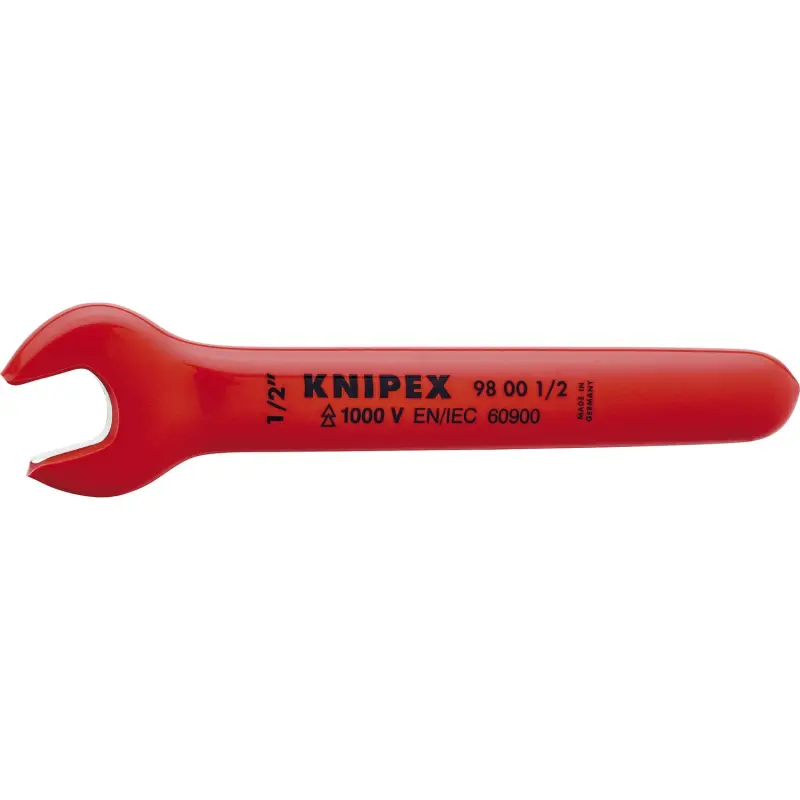 Knipex 98 00 1/2 Otevřený stranový klíč 1/2" VDE do 1000 V, palcový (K 98 00 1/2")