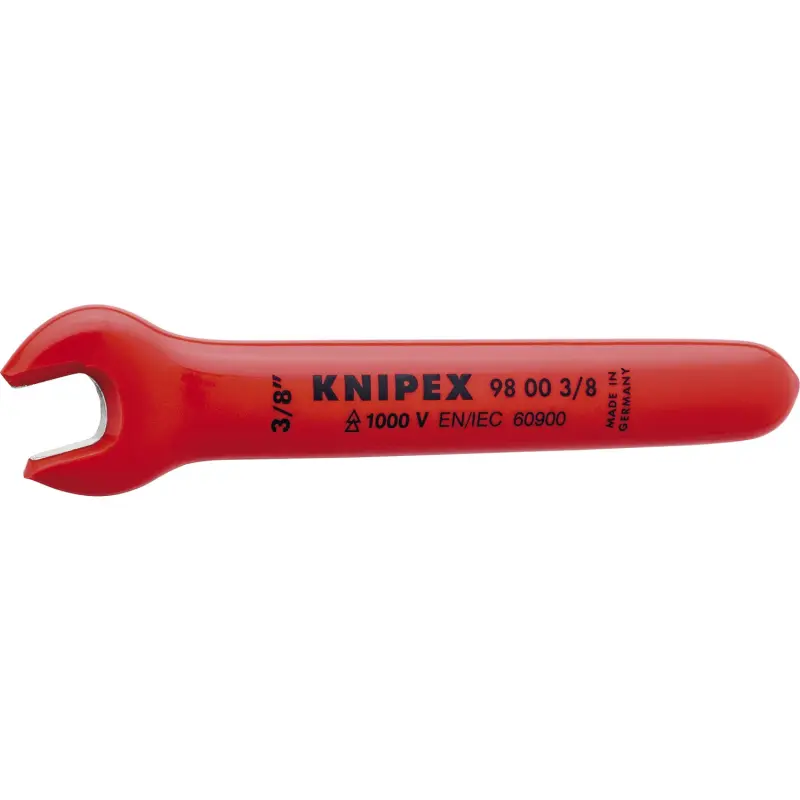 Knipex 98 00 3/8 Otevřený stranový klíč 3/8" VDE do 1000 V, palcový (K 98 00 3/8")