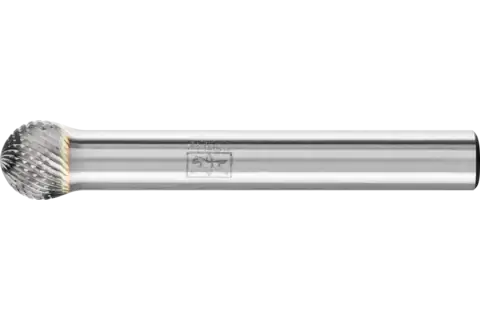 Stopková fréza z tvrdokovu Pferd KUD 0807/6 MICRO - kulový tvar (PF4007220895474)