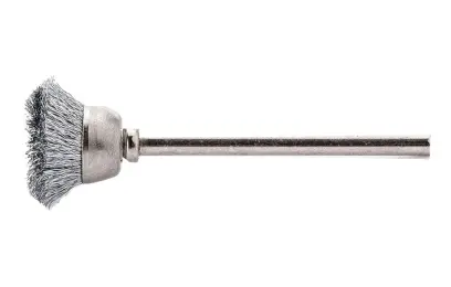 Hrncový kartáč ocel stopkový 15 x 0,1 mm Lessmann 430222, vlnitý drát