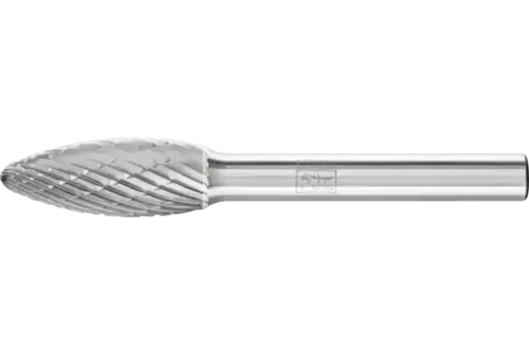 Stopková fréza z tvrdokovu Pferd B 1025/6 Z3 PLUS - plaménkový tvar B (PF4007220955505)