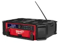 Přenosné Aku rádio/nabíječka Milwaukee M18 PRCDAB+-0, DAB+/FM/AM tuner, repro 40 W, Bluetooth, nabíječka M18 a USB, PACKOUT, bez Aku, 4933472112 (MI4933472112)