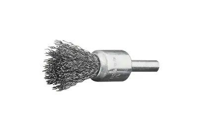 Štětcový kartáč pr. x20/60x0,3 mm, inox vlnitý drát, stopka pr. 6 mm Lessmann 451361