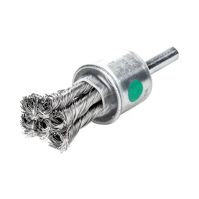 Štětcový kartáč pr. 29x28/72x0,35 mm, inox drát, splétaný, stopka pr. 6 mm Lessmann 456378