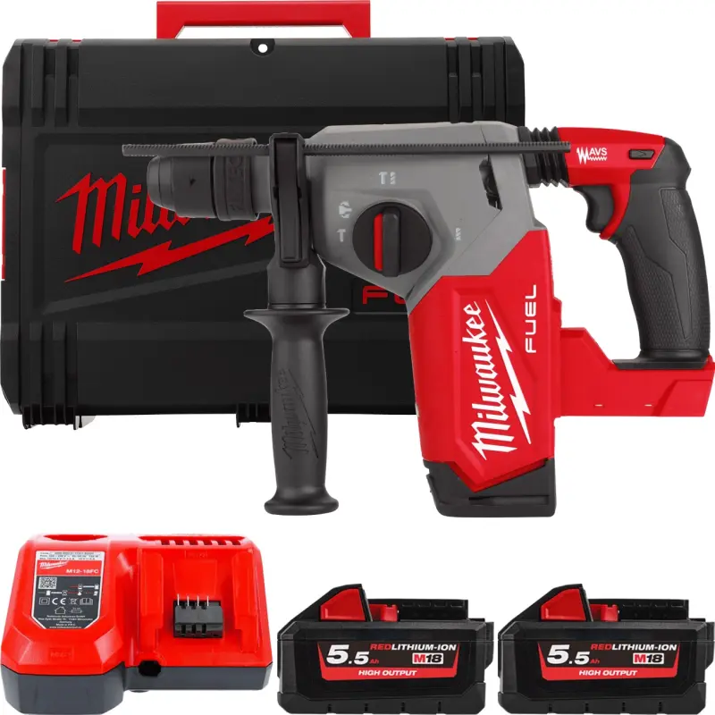 Aku kombinované kladivo SDS-plus Milwaukee M18 FHX-552X Fixtec (5,5 Ah) (MI4933478889)