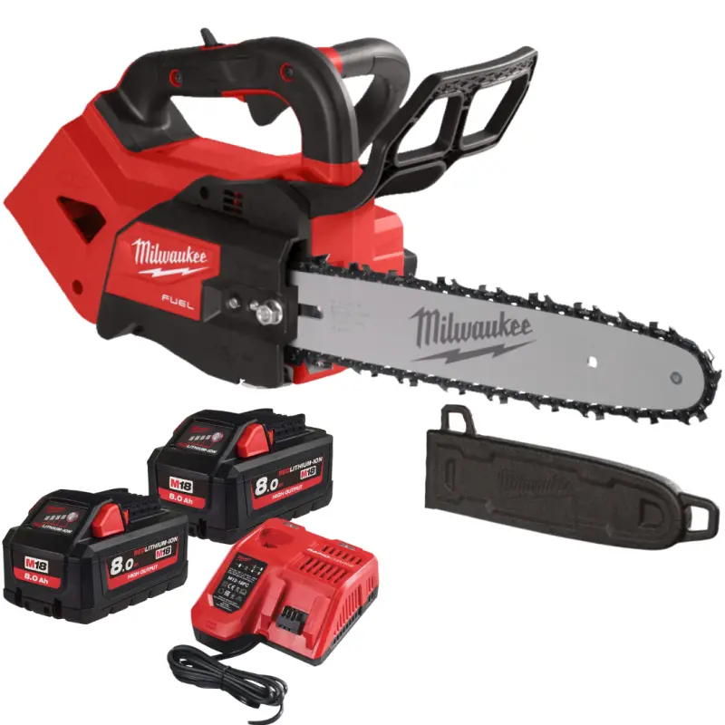 Aku řetězová pila Milwaukee M18 FTHCHS30-802, lišta 30 cm, 2x Aku M18 HB8 + nabíječka M12-18 FC, 4933479587 (MI4933479587)