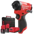 Aku 1/4" HEX rázový šroubovák/utahovák Milwaukee M12 FID2-202X, 170 Nm, 2x aku M12 B2 + M12 C12 C, 4933479877 (MI4933479877)