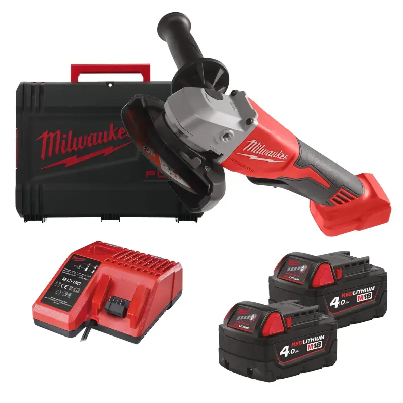Aku bezuhlíková úhlová bruska Milwaukee M18 BLSAG125XPD-402X, 125 mm s kolébkovým spínačem 4933492646 (MI4933492646)