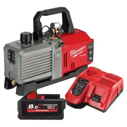 Aku vakuové čerpadlo Milwaukee M18 FVP5-801, 1x aku M18 HB8 + M12-18 FC, 4933492854