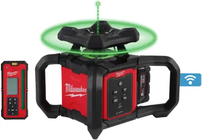 Aku rotační laser Milwaukee M18 RLOHVG300-501C, ONE-KEY, až 300 m s detektorem R300G, 1x aku M18 B5 + M12-18 C + kufr, 4933493191