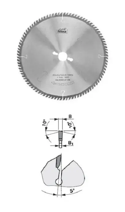 Pilový kotouč s SK průměr 300 x 3,2/2,2 x 30 – 72 WZ, typ 22 5381-13 (PI2253811330)