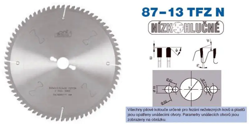 Pilový kot. 250x3,2/2,5x30-60 TFZ N 22 5387-13 (PI22538713TFZN25060)