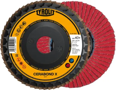 Lamelový brusný kotouč CERABOND X průměr 125mm CA-60 vlnitý Tyrolit (EDE83600060)