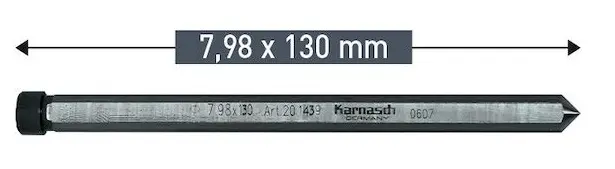 středící vrták 7,98x130mm  KRJ 20.1427 (KAR20.1427)