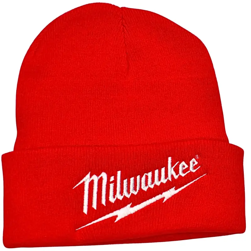 Čepice Milwaukee KULICH, červená pletená/žebrovaná tkanina, MIKULIR