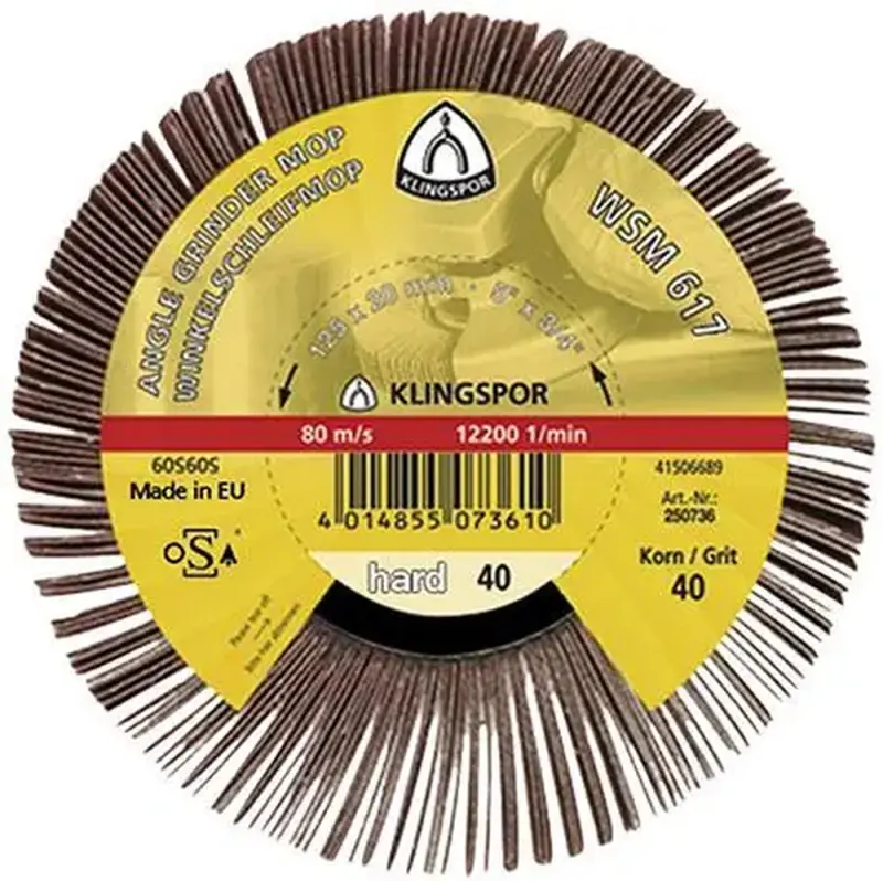 Úhlový brusný kotouč WSM 617 125x20mm K80 Klingspor