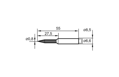 Letovací hrot, špička tužky prodloužený 0832SDLF 0,8mm Ersa