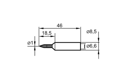 Letovací hrot, dlátový 0832CDLF 2,2mm SB Ersa