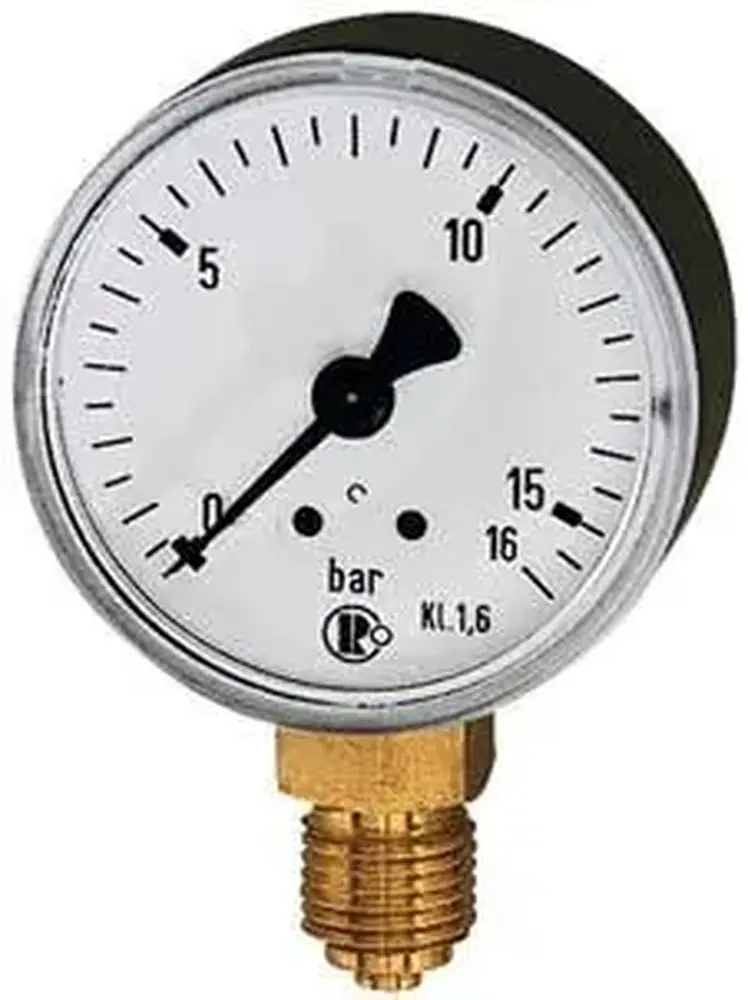 Manometr, stojící 63 mm 0-10bar G1/4" RIEGLER