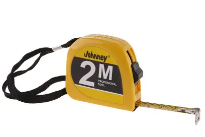 Svinovací metr 2 m x 13 mm KDS Johnney - žlutý (L11002)