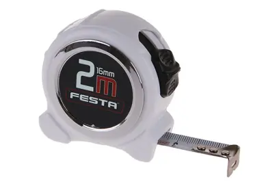 Svinovací metr 2mx16mm Bílý, FESTA 11226 (L11226)