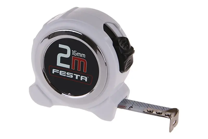Svinovací metr 2mx16mm Bílý, FESTA 11226 (L11226)