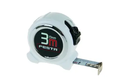 Svinovací metr 3mx19mm Bílý, FESTA 11239 (L11239)
