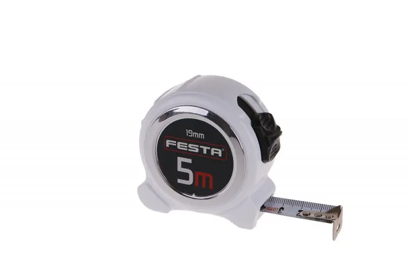 Svinovací metr FESTA 5mx19mm Bílý (L11259)