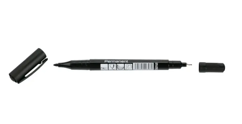 Značkovač permanentní (fix) oboustranný černý (L13212)