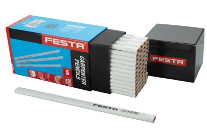 Tužka tesařská FESTA 250mm HB (bílý lak) (L13268)