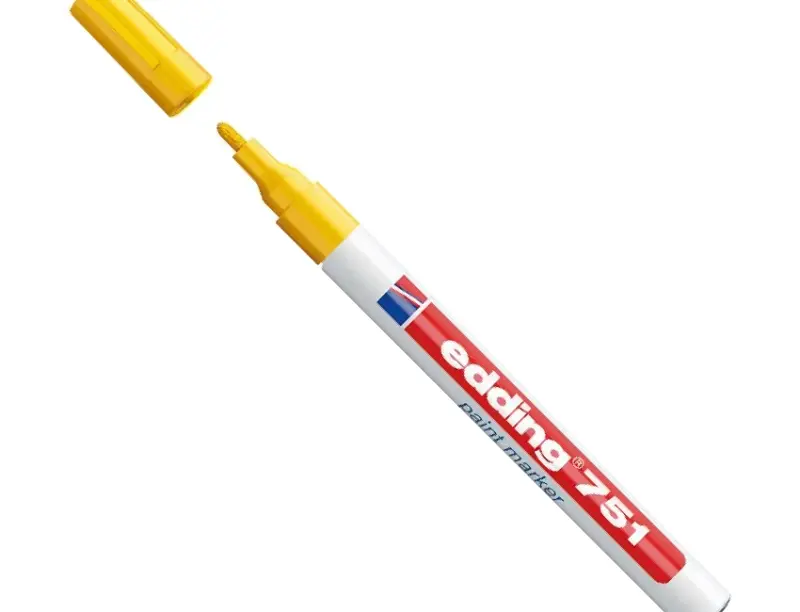 Lakovací značkovač 751 žlutý, tloušťka 1,0–2,0 mm Edding